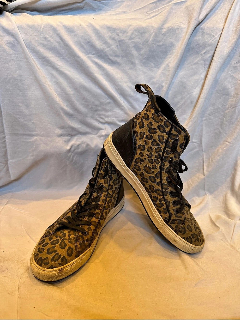 Limited run Straight to Hell Leopard Print Hi-Top Sneakers